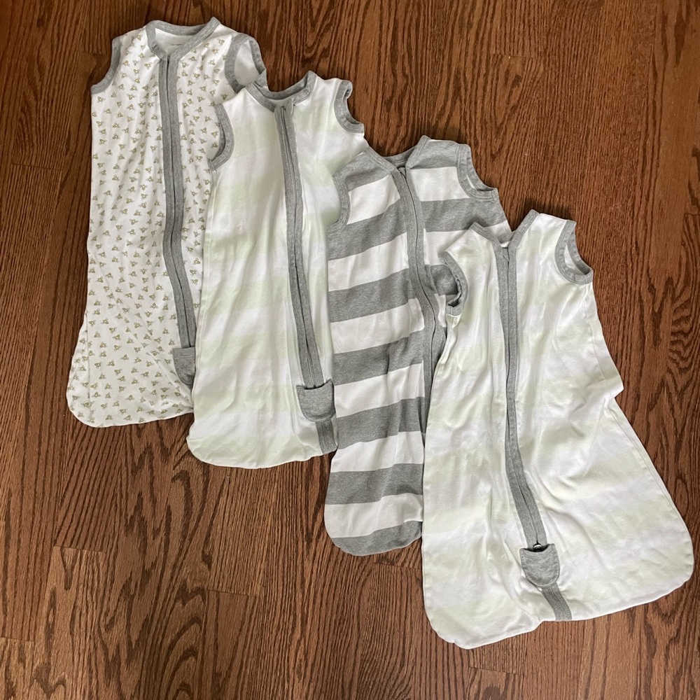 Burt's Bees Baby lot of 4 Sleep Sacks, size S